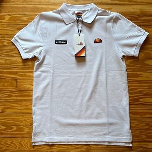 Ellesse Montura Polo. -  white - men’s M -  brand new with tags